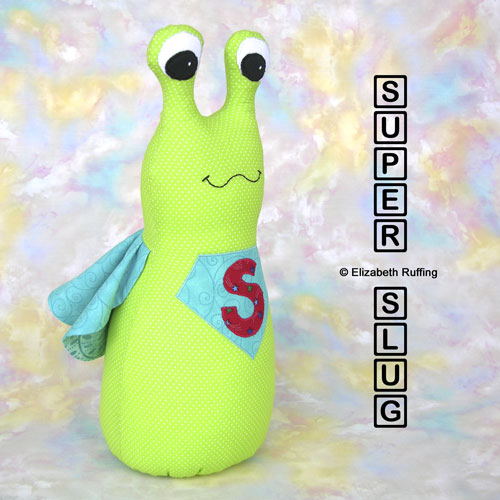 Bright light green 12 inch Super Slug by Elizabeth Ruffing