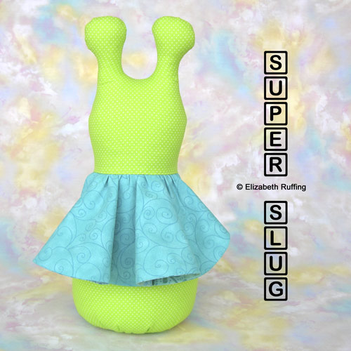 Bright light green 12 inch Super Slug by Elizabeth Ruffing