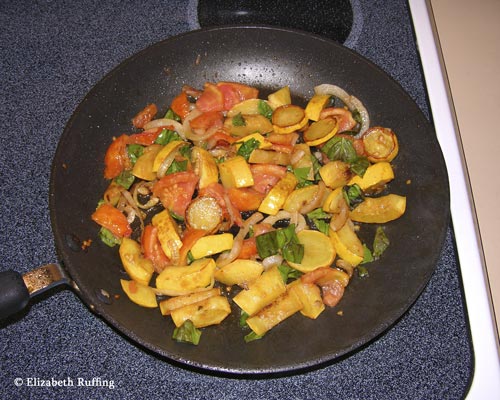 Squash stir fry