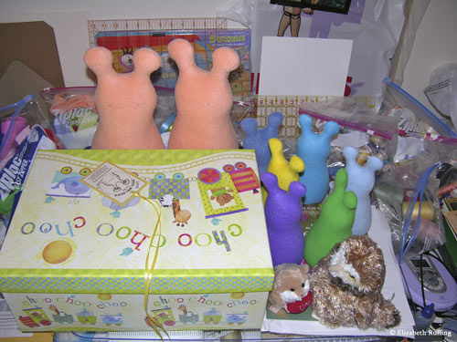 Fleece Hug Me! Slugs in progress