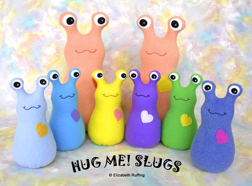 Fleece Hug Me! Slugs by Elizabeth Ruffing