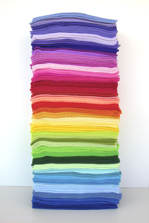 Stack of fleece colors for Hug Me! Slugs