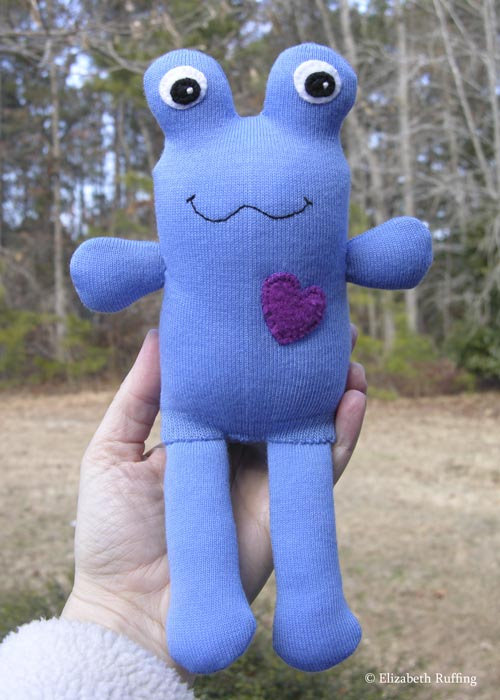 Mary the Hug Me Sock Toad by Elizabeth Ruffing