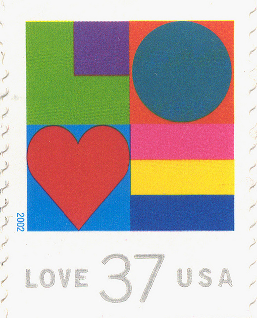 2002 Love Stamp by Michael Osborne from the US Post Office