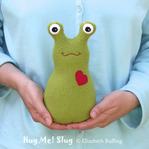 Olive Fleece Hug Me Slug by Elizabeth Ruffing