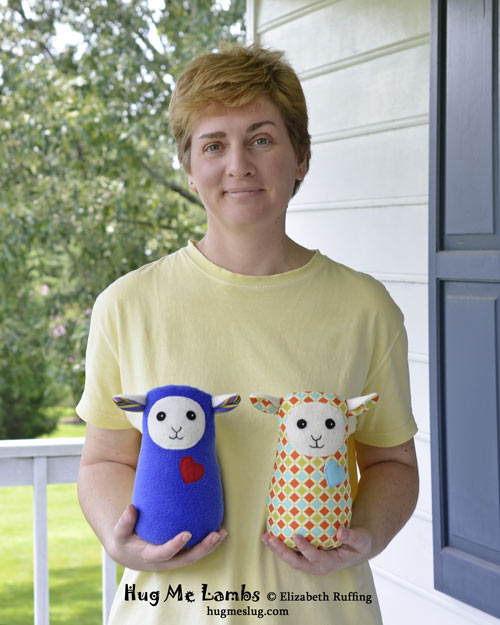 Plush Stuffed Animal Art Toys, Hug Me Lambs by Elizabeth Ruffing