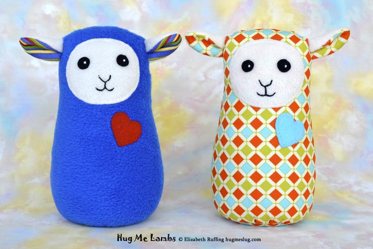 Hug Me Lambs, Plush Stuffed Animal Art Toys - Ruffing’s Artist Dolls ...