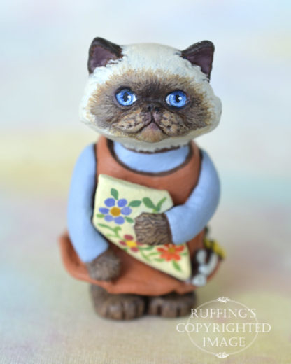 Miniature Original Himalayan Cat Art Doll Kitten Figurine, Maura by Max Bailey