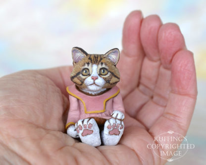 Pinky, Norwegian Forest Cat kitten anthropomorphic art doll by Max Bailey